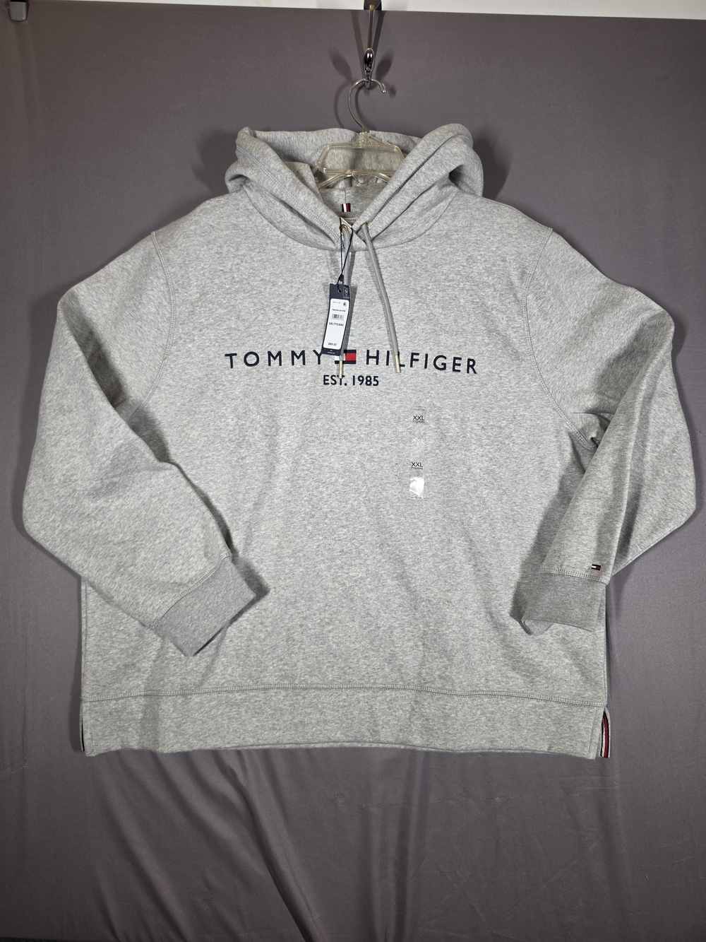 Tommy Hilfiger Men's Gray Logo Hoodie